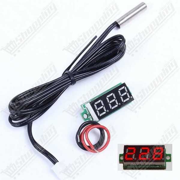 Thermomètre numérique LED avec sonde filaire