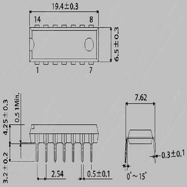 Circuit intégré CD4077 (SCL4077) - Quadruple porte XNOR - DIP-14