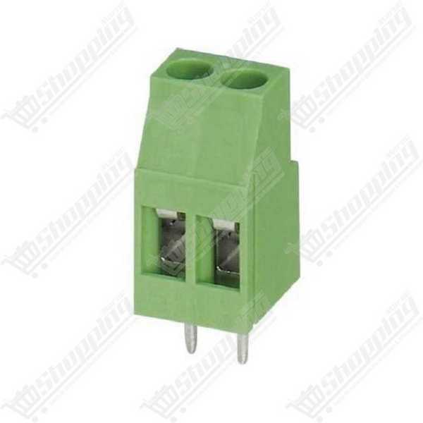 Bornier à vis KF301 2 broches pas 5mm vert