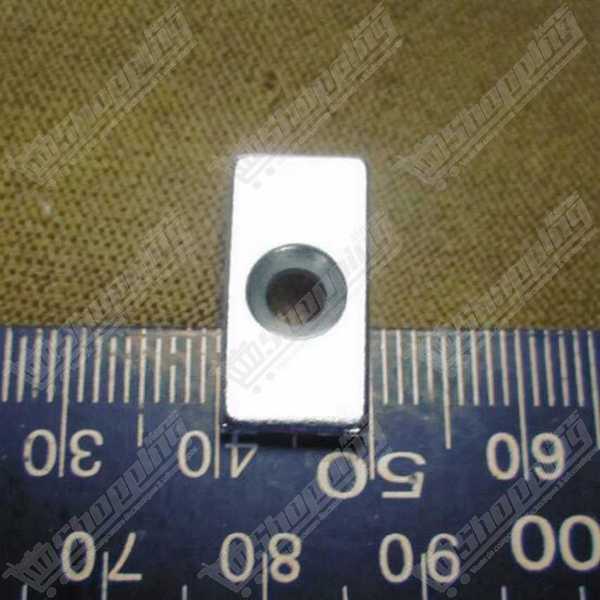 Aimant néodyme rectangulaire 20x10x3mm avec trou 4mm