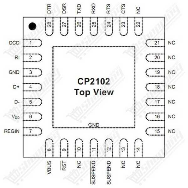 Module Convertisseur USB vers TTL UART CP2102 6 broches