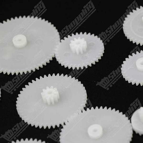 Kit de 75 types d'engrenages et pignons en plastique