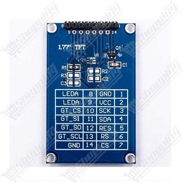 Écran TFT LCD 1.77 Pouces Couleur 128x160 SPI