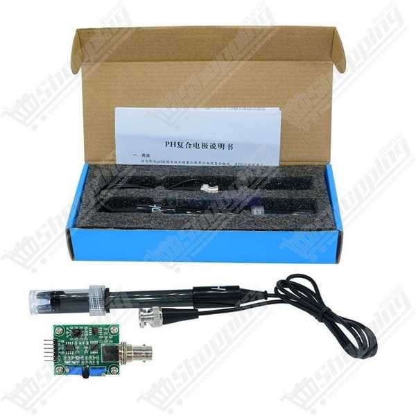 Module Capteur de pH 0-14 avec Sonde Électrode BNC PH4502C