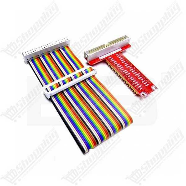 Carte d'extension GPIO Type T avec nappe 40 broches 20 cm pour Raspberry Pi