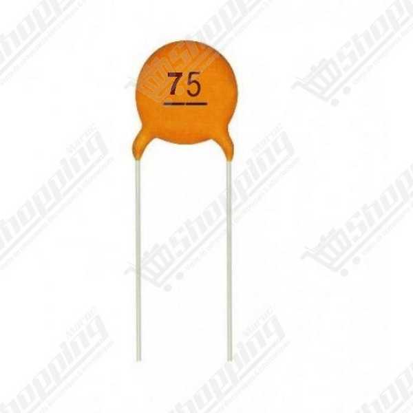 Condensateur céramique plaquette 75pf(75)