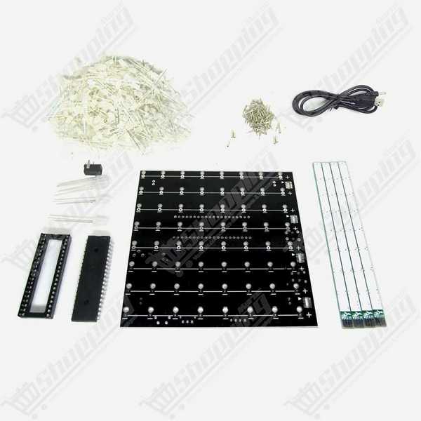 Kit Cube LED 3D 8x8x8 Bleu 3mm