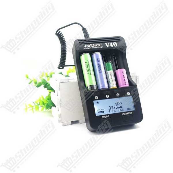 Chargeur de batterie intelligent VariCore V40 - Multifonction, Écran LCD et Fonction Power Bank
