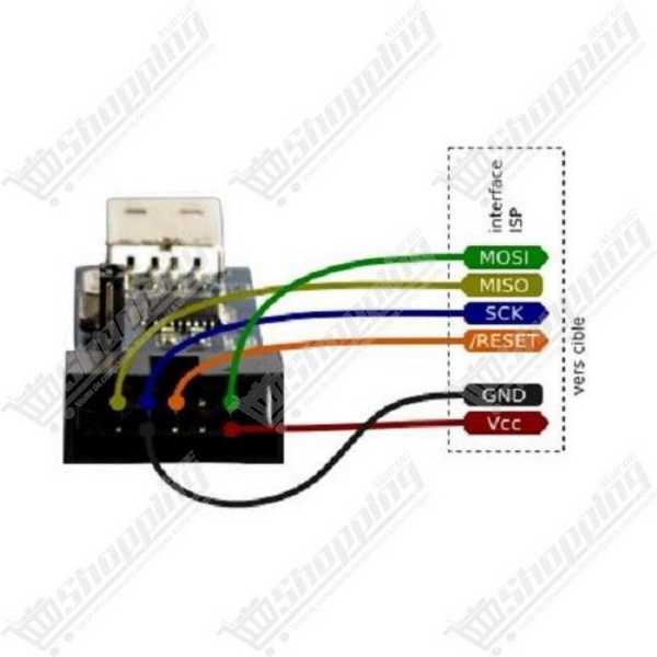 Programmateur USBASP v2.0 USBISP pour Microcontrôleurs Atmel AVR compatible Windows