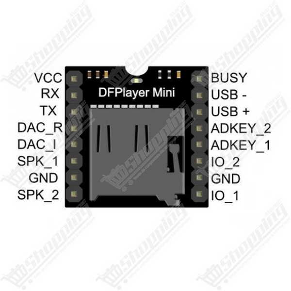 Module Mini Lecteur MP3 DFPlayer Mini pour Carte Micro SD Compatible Arduino