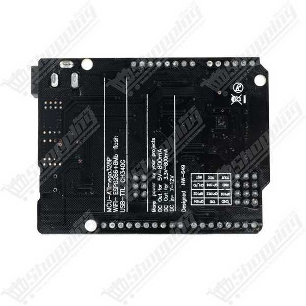 Carte UNO R3 WiFi ESP8266 ATmega328P CH340G