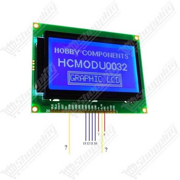 Afficheur Graphique LCD 128x64 ST7920 Bleu