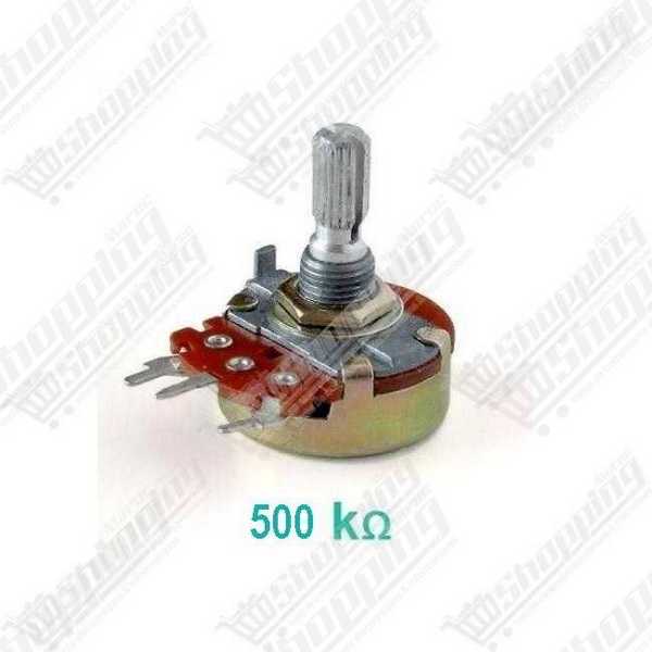 Potentiomètre linéaire B500K 15mm avec écrou et rondelle
