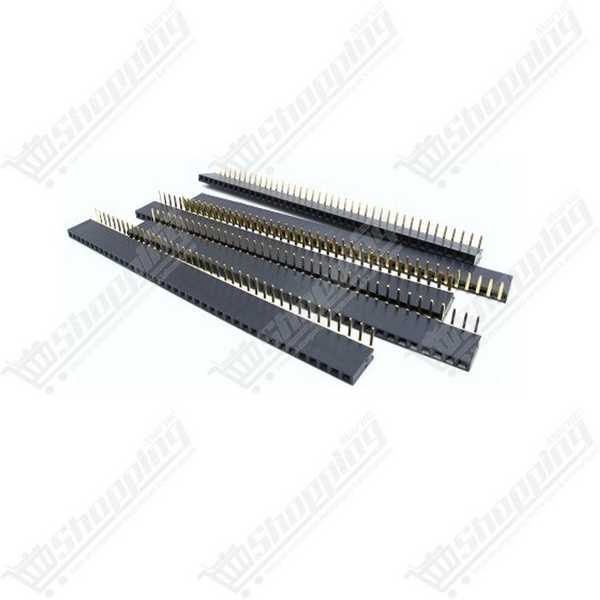 Barrette Femelle 1x40 Broches 2.54mm Angle Droit