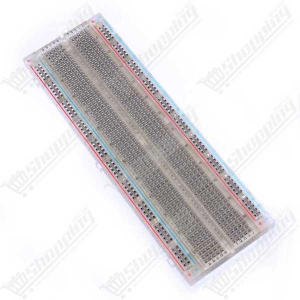 Plaque d'essai Breadboard 830 points Transparent
