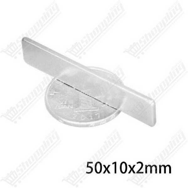 Aimant Néodyme Rectangulaire 50x10x2mm