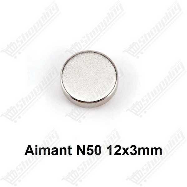 Aimant néodyme rond 12x3 mm