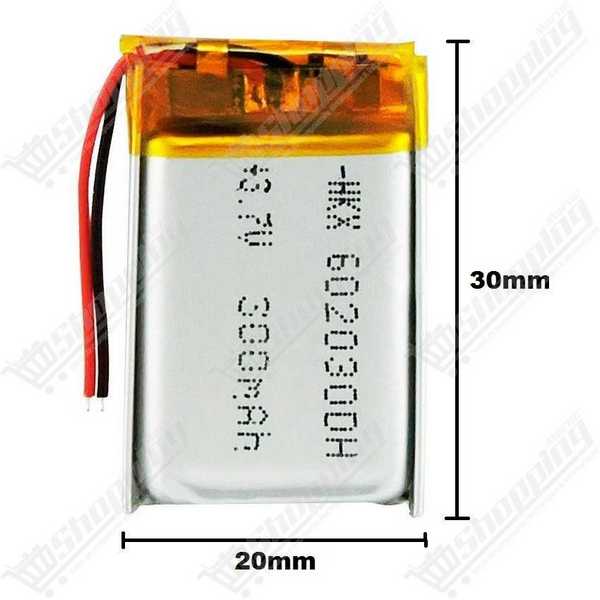 Batterie Lithium Polymère Rechargeable 3.7V 300mAh
