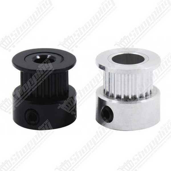 Poulie GT2 Noire 20 Dents - Axe 5mm - Courroie 6mm
