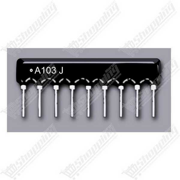 Réseau de résistances 10K 1/8W 9 pins 5%