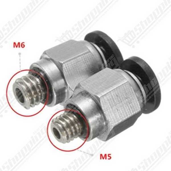 Raccord pneumatique PC4-M6 pour tube 4mm