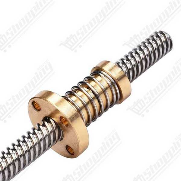 Écrou anti-jeu à ressort T8 - Pas 2mm - Avance 8mm