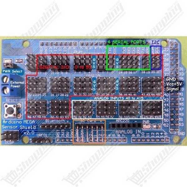 Shield de prototypage v2.0 pour Arduino Mega 2560