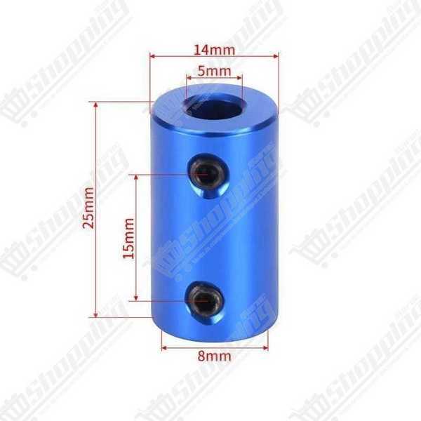 Coupleur rigide en alliage d'aluminium 6x8mm