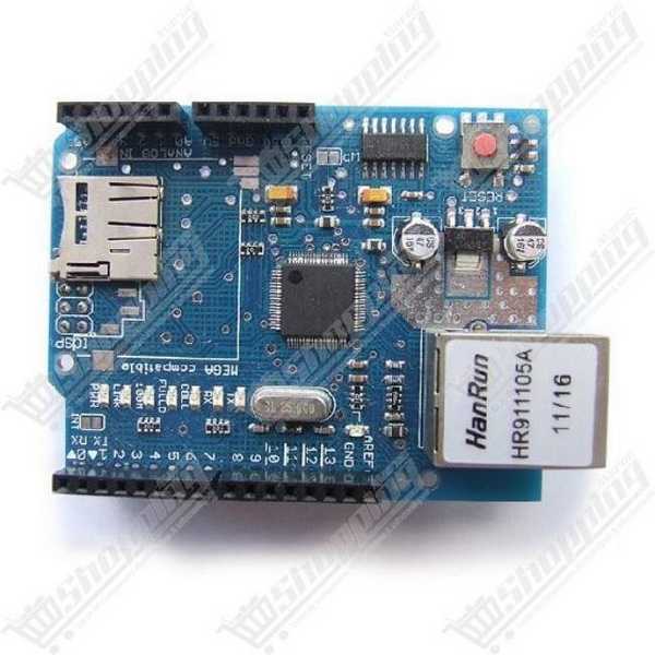 Shield Ethernet W5100 pour Arduino Uno et Mega
