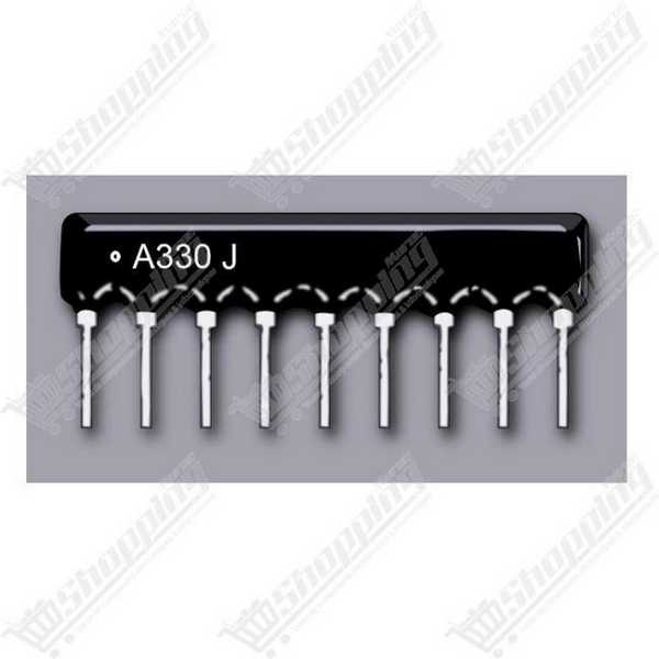 Réseau de résistances 330 Ohms 1/8W 9 Pins 5%