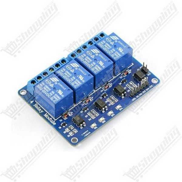 Module relais 4 canaux 5V avec optocoupleur