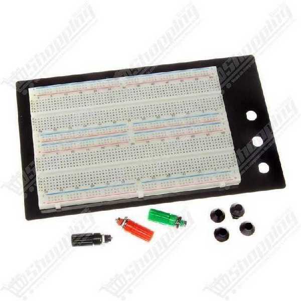 Plaque d’essai Breadboard 1660 points ZY-204 avec 3 borniers