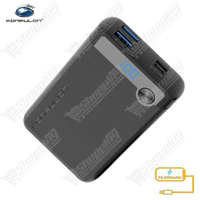 Batterie Externe Konfulon Q11 10000mAh Charge Rapide avec Affichage Numérique