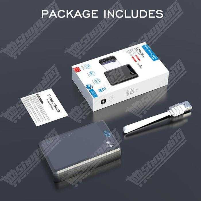 Batterie Externe Konfulon Q11 10000mAh Charge Rapide avec Affichage Numérique