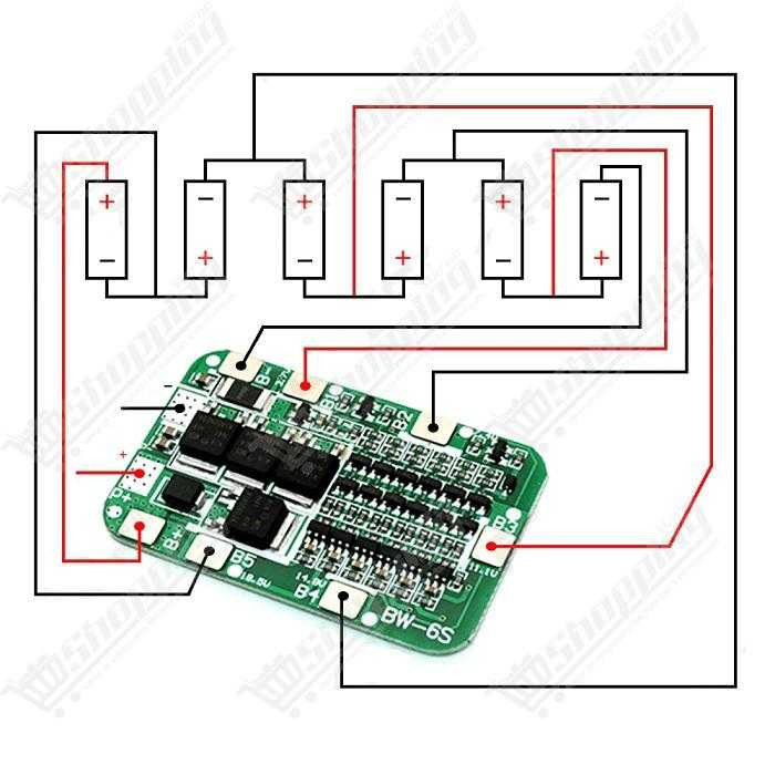 Carte de Protection BMS 6S 15A 24V pour Batterie Lithium-ion 18650