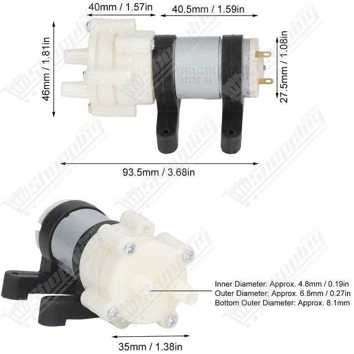 Mini-pompe à diaphragme R385 12V DC