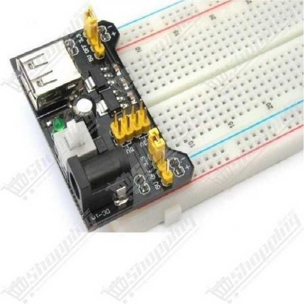 Module d'alimentation MB102 pour breadboard 3.3V 5V