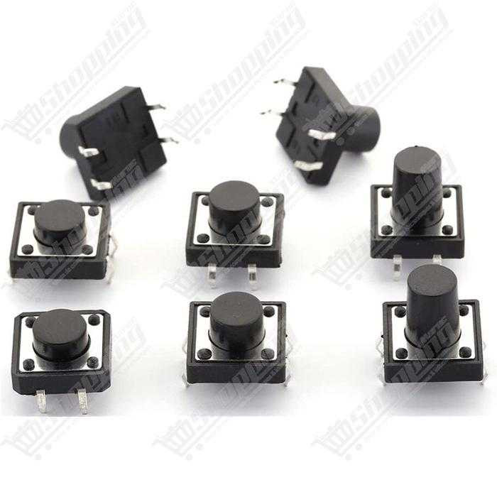 Bouton 12x12x7.5mm verticale 4 pins