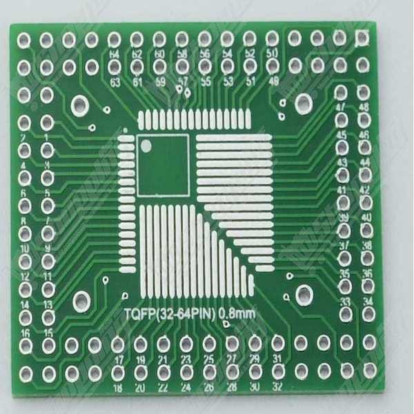 Adaptateur QFP TQFP FQFP LQFP 32/44/64/80/100 vers DIP