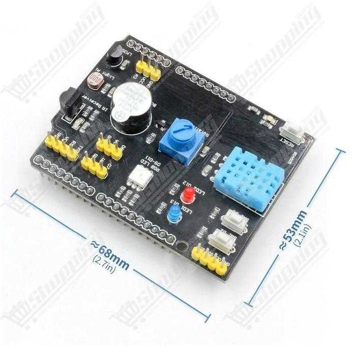 Shield d'extension multifonction 9 en 1 pour Arduino UNO avec DHT11 et LM35