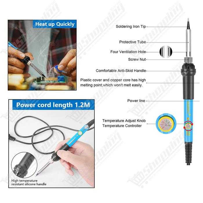 Kit fer à souder numérique 60W à température réglable