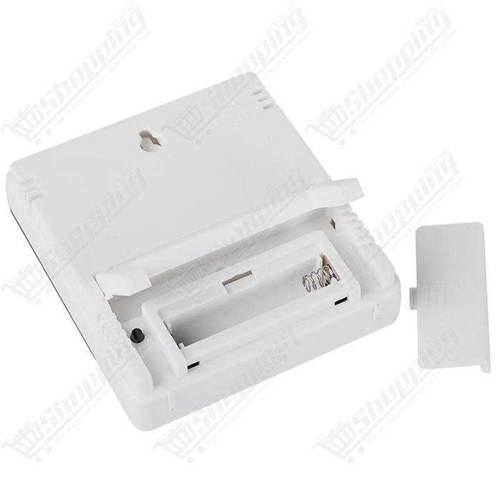 Thermomètre hygromètre numérique HTC-1 avec horloge et écran LCD