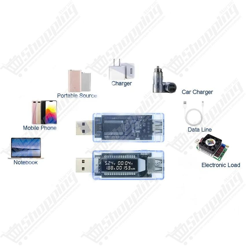 Testeur USB Voltmètre Ampèremètre KWS-V20