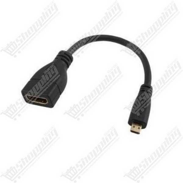 Adaptateur Micro HDMI Mâle vers HDMI Femelle 15cm 1080P