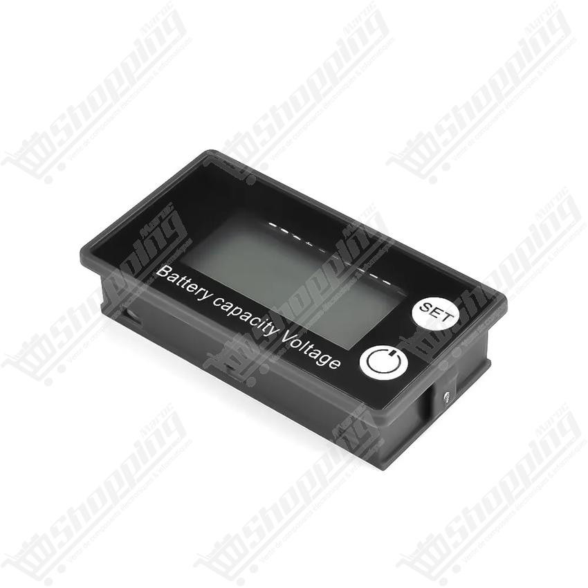 Indicateur de capacité de batterie et voltmètre DC 8V-100V LCD