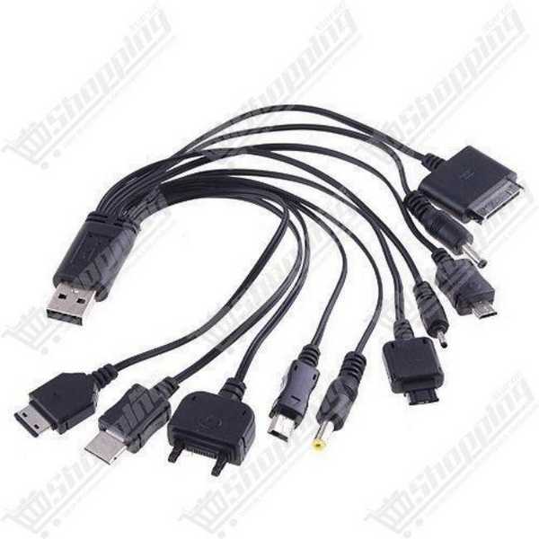 Câble de charge USB universel 10 en 1 pour téléphones portables