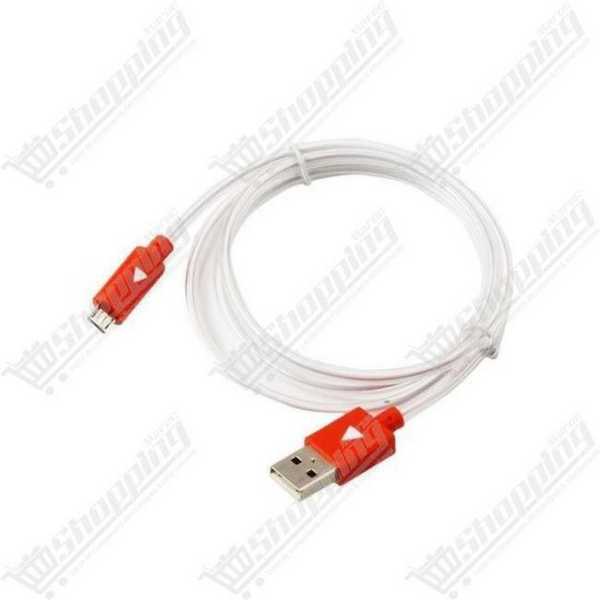 Câble de charge USB lumineux LED pour Samsung et LG - 20 cm