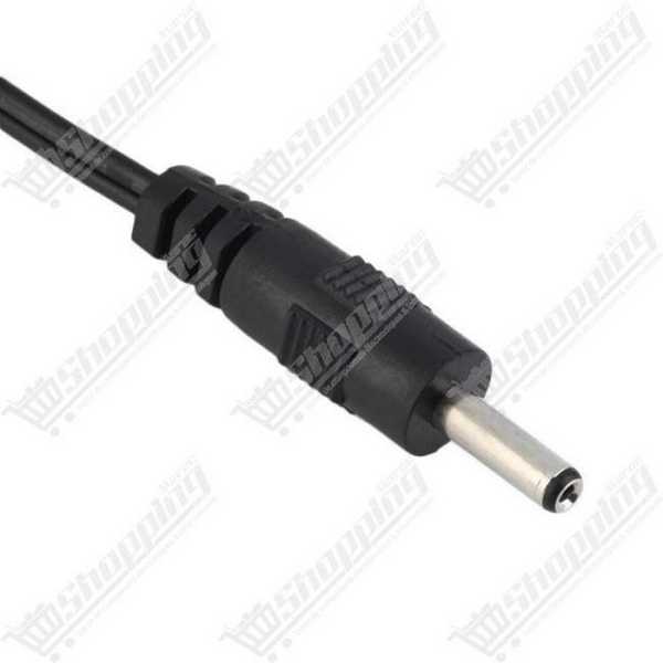 Cordon adaptateur DC 5.5x2.1mm femelle vers 3.5x1.35mm mâle - 17cm