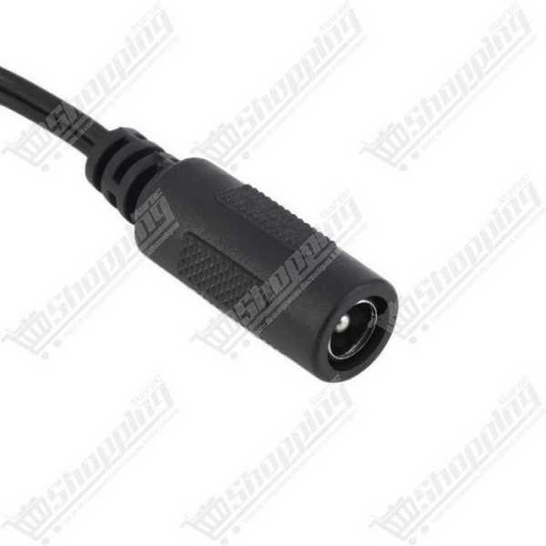 Cordon adaptateur DC 5.5x2.1mm femelle vers 3.5x1.35mm mâle - 17cm