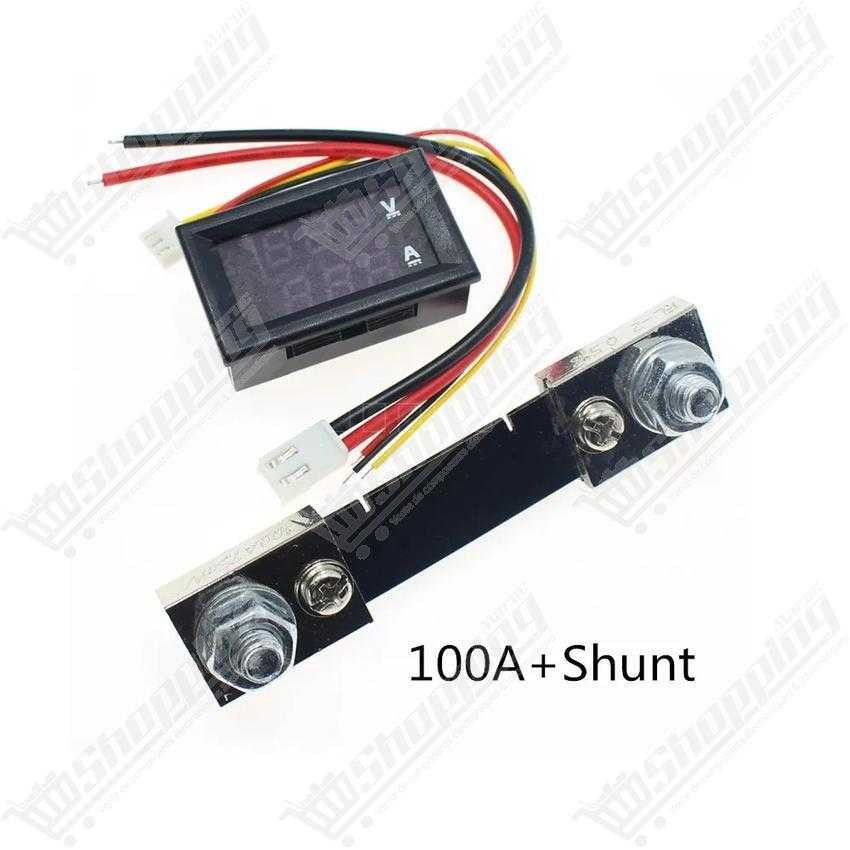 Voltmètre Ampèremètre Numérique DC 100V 100A avec Shunt